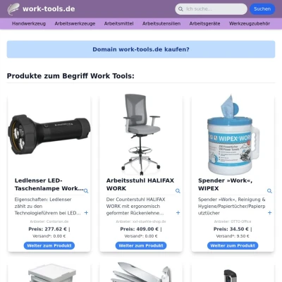 Screenshot work-tools.de