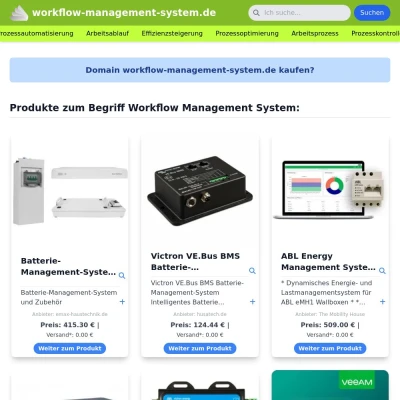 Screenshot workflow-management-system.de