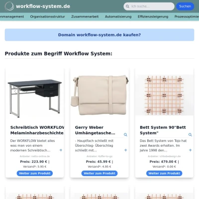 Screenshot workflow-system.de