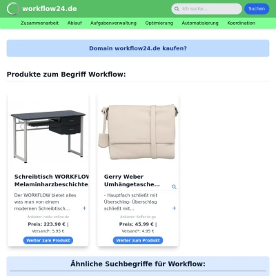 Screenshot workflow24.de