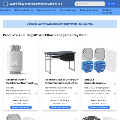 Screenshot workflowmanagementsystem.de