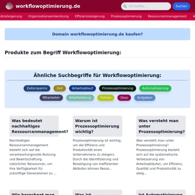 Screenshot workflowoptimierung.de