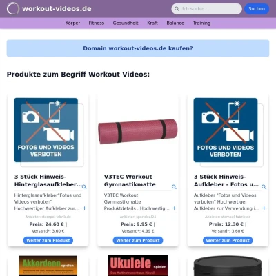 Screenshot workout-videos.de