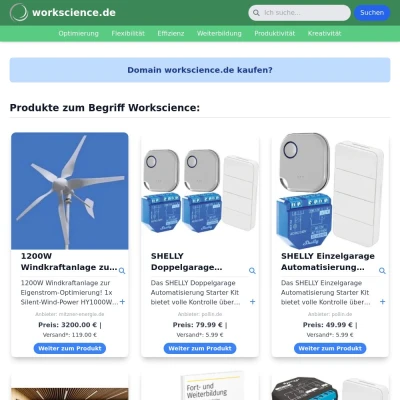 Screenshot workscience.de