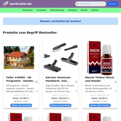 Screenshot workseller.de