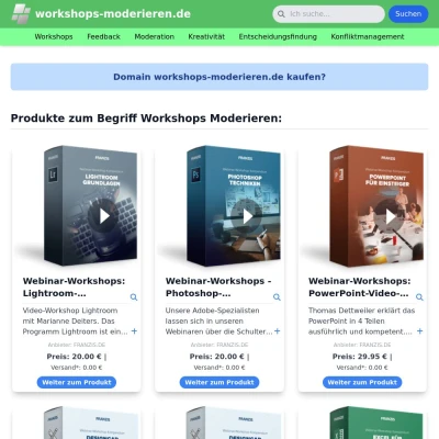 Screenshot workshops-moderieren.de