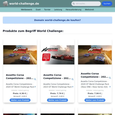 Screenshot world-challenge.de