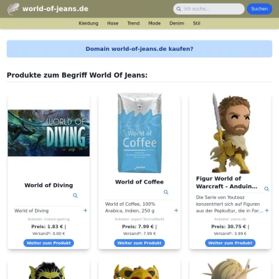 Screenshot world-of-jeans.de