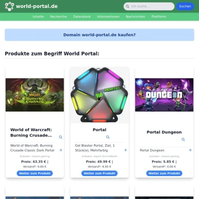 Screenshot world-portal.de