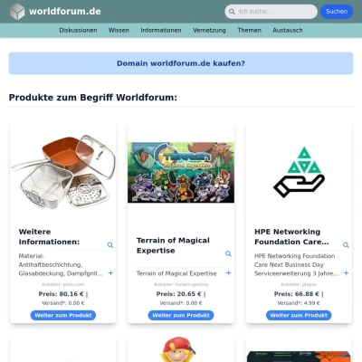 Screenshot worldforum.de