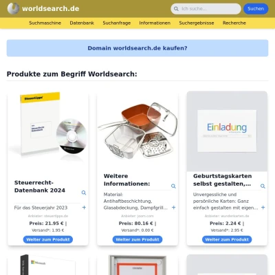 Screenshot worldsearch.de