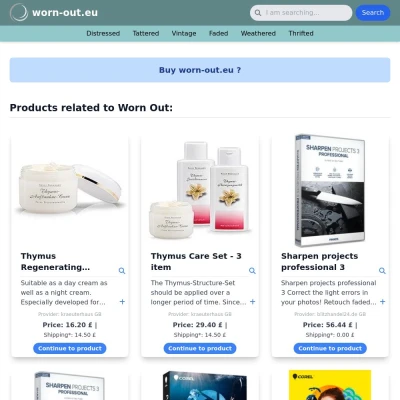 Screenshot worn-out.eu