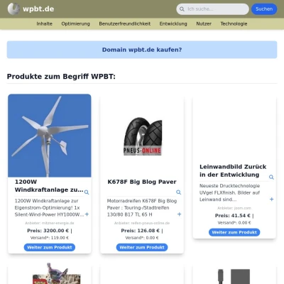 Screenshot wpbt.de