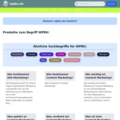 Screenshot wpbu.de