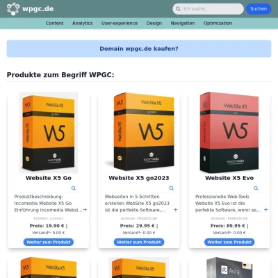 Screenshot wpgc.de