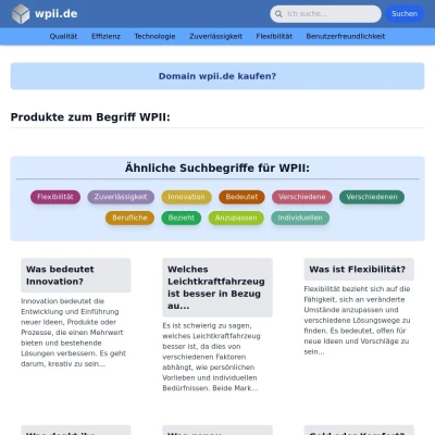 Screenshot wpii.de