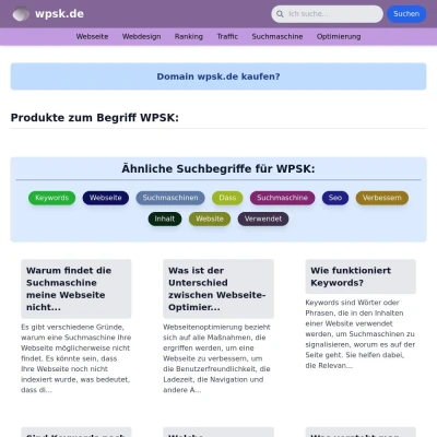 Screenshot wpsk.de