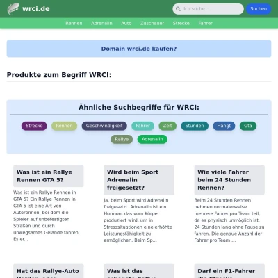 Screenshot wrci.de