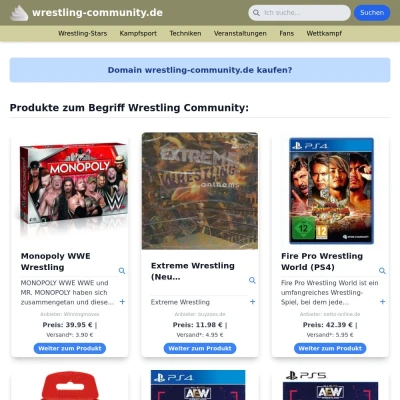 Screenshot wrestling-community.de