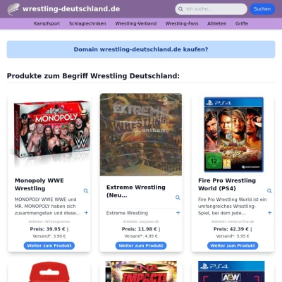 Screenshot wrestling-deutschland.de