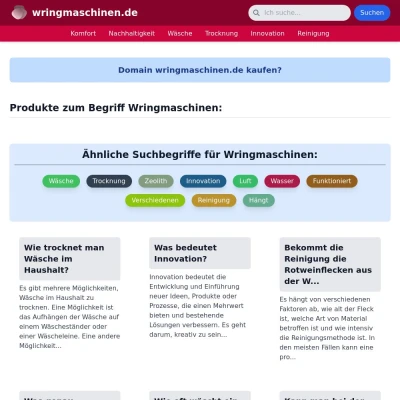 Screenshot wringmaschinen.de