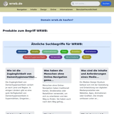 Screenshot wrwb.de