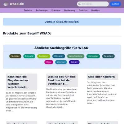 Screenshot wsad.de