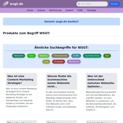 Screenshot wsgt.de