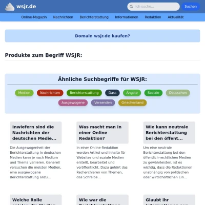 Screenshot wsjr.de