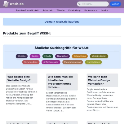 Screenshot wssh.de