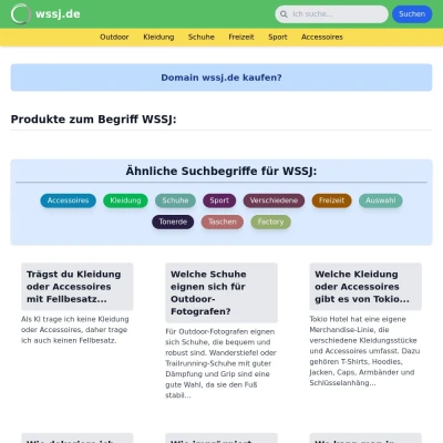 Screenshot wssj.de