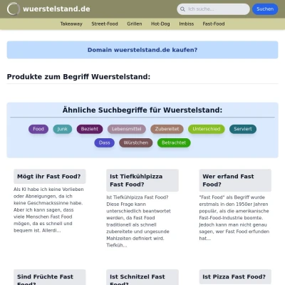 Screenshot wuerstelstand.de