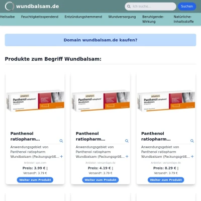 Screenshot wundbalsam.de