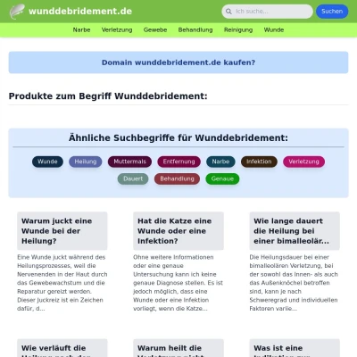 Screenshot wunddebridement.de