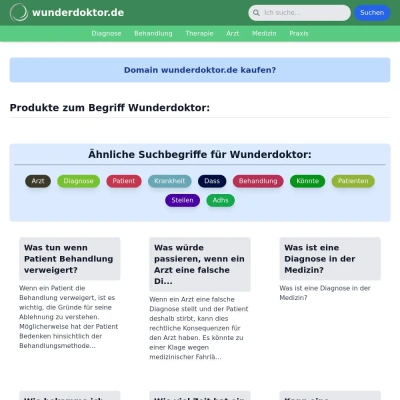 Screenshot wunderdoktor.de