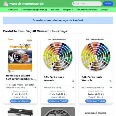 Screenshot wunsch-homepage.de