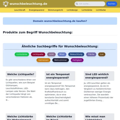 Screenshot wunschbeleuchtung.de