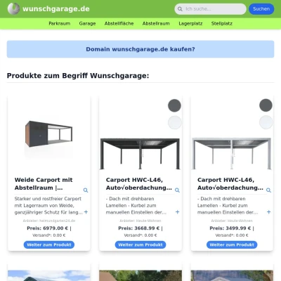 Screenshot wunschgarage.de