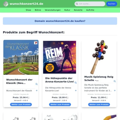 Screenshot wunschkonzert24.de