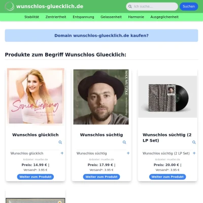 Screenshot wunschlos-gluecklich.de