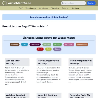 Screenshot wunschtarif24.de