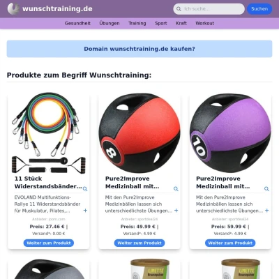 Screenshot wunschtraining.de