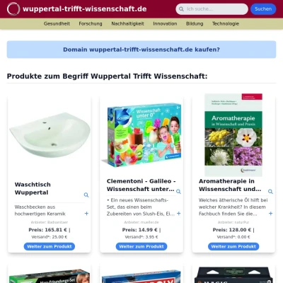 Screenshot wuppertal-trifft-wissenschaft.de