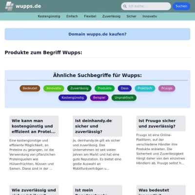 Screenshot wupps.de