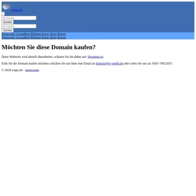 Screenshot wupx.de