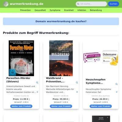 Screenshot wurmerkrankung.de