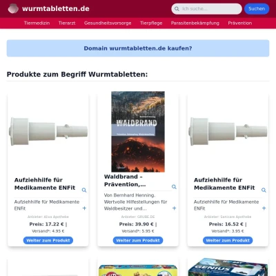 Screenshot wurmtabletten.de