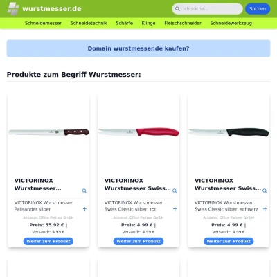 Screenshot wurstmesser.de