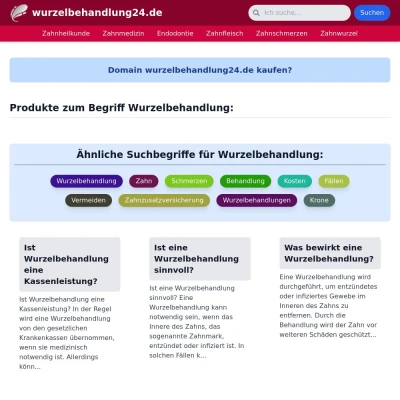 Screenshot wurzelbehandlung24.de