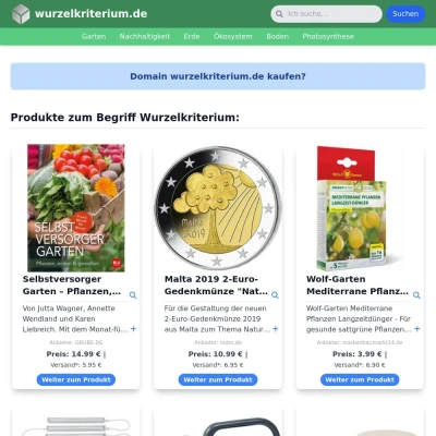 Screenshot wurzelkriterium.de